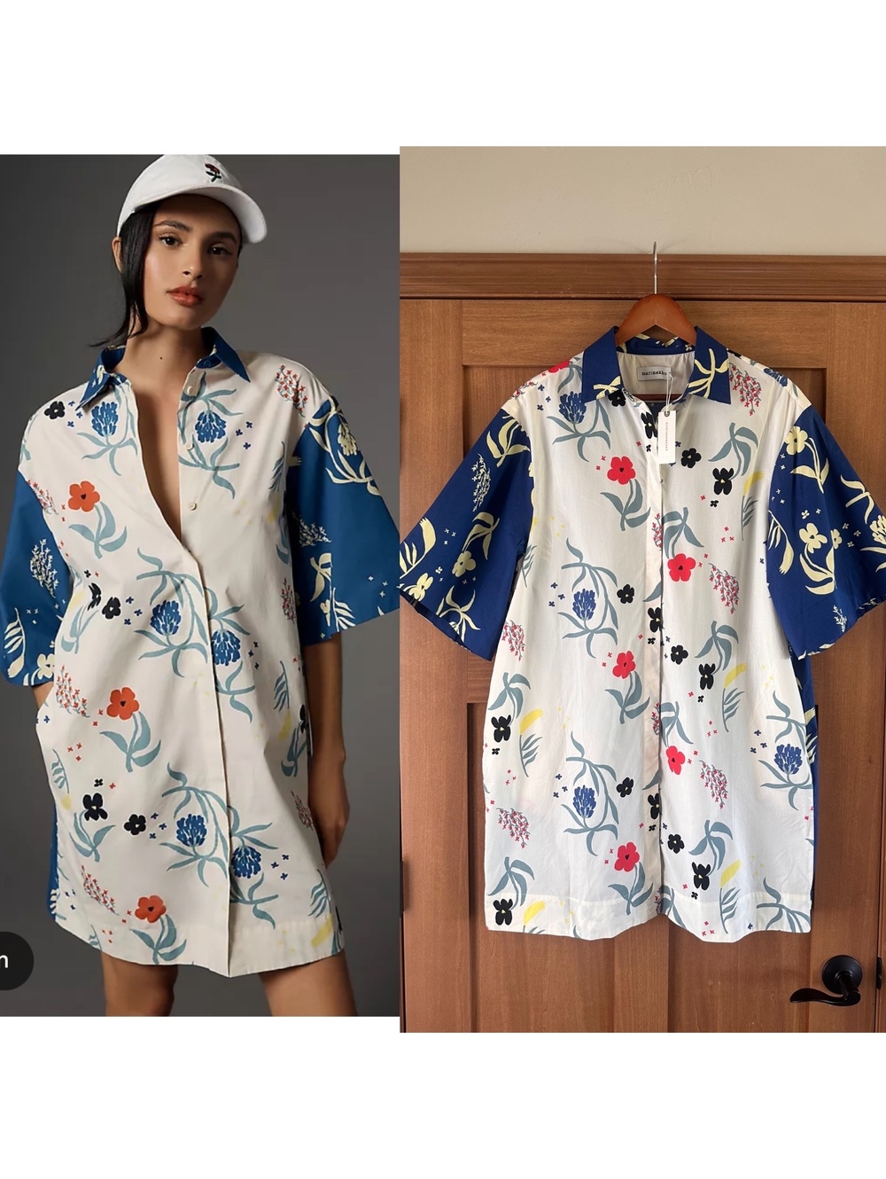 NWT Anthropologie Marimekko Fasadi Herbaario Shirt Dress Floral Women’s 38 US 8